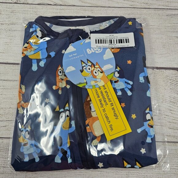 NEW!! Little Sleepies Bluey Dance Mode Shorty Zippy Size 2T - Picture 1 of 3